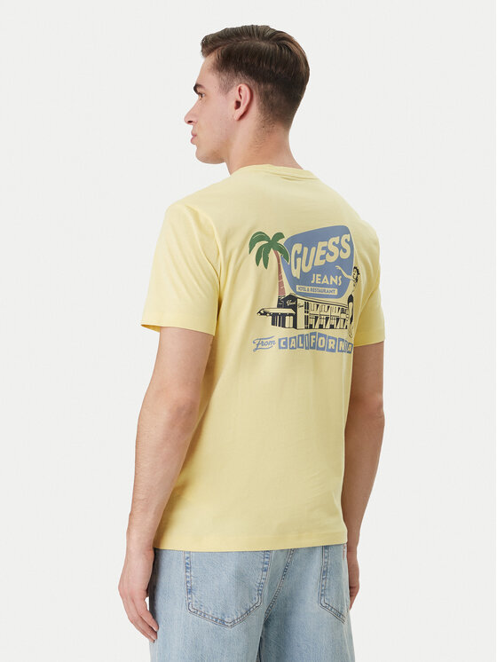 Guess Jeans Guess Jeans Camiseta M6GIC0 K8HM0 Amarillo Regular Fit