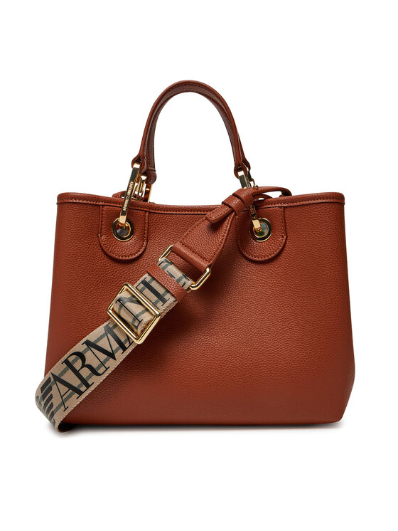 Emporio Armani Ročna torba Emporio Armani EW000361 AF12103 M6030 Rjava