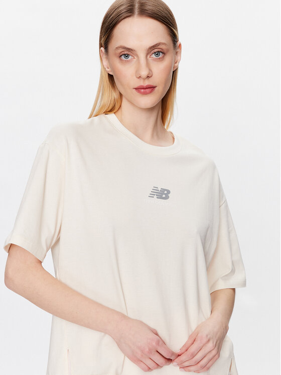 New Balance New Balance Majica WT31511 Bež Oversize