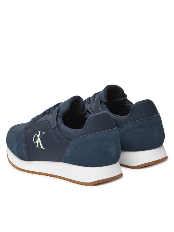 Calvin Klein Jeans Tenisice Calvin Klein Jeans Retro Runner Sock Lace Up Ny-Su YM0YM01326 Tamnoplava