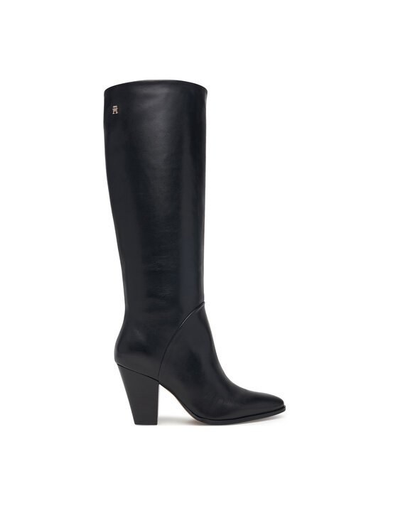 Tommy Hilfiger Kozačky Tommy Hilfiger Clean Tubular Knee Boot FW0FW09584 Černá