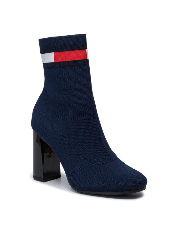 Tommy Jeans Stivaletti Tommy Jeans Sock Heeled Boot EN0EN00703 Blu scuro