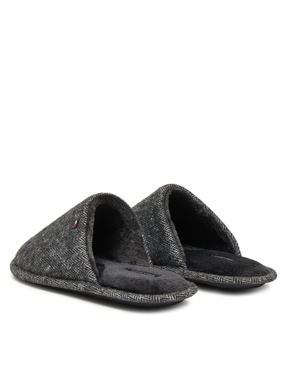Tommy Hilfiger Čības Tommy Hilfiger Herringbone House Shoe FM0FM06018 Pelēks