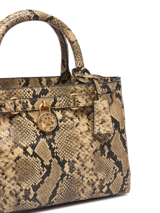 Tommy Hilfiger Torebka Tommy Hilfiger American Icon Mini Tote Snake AW0AW18818 Brązowy