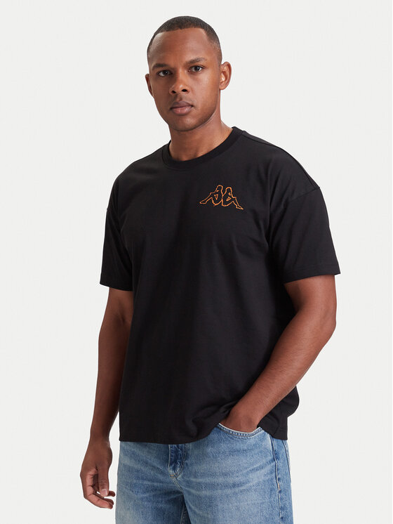 Kappa Kappa Camiseta 322M1CW Negro Comfort Fit