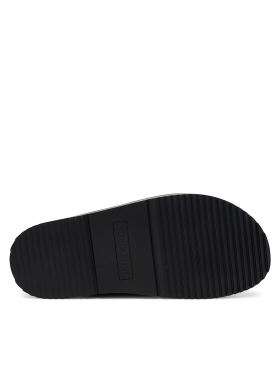 Tommy Hilfiger Ciabatte Tommy Hilfiger Double Strap Leather Sandal FW0FW09121 Nero