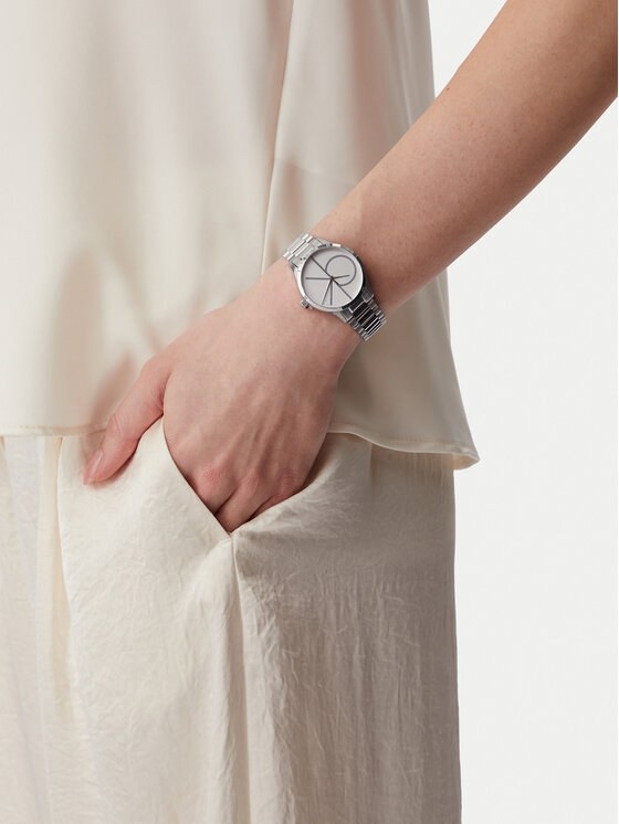 Calvin Klein Ročna ura Calvin Klein Iconic 25200345 Srebrna