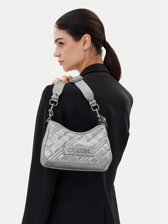 LOVE MOSCHINO Дамска чанта LOVE MOSCHINO JC4152PP1MLA196B Сребрист