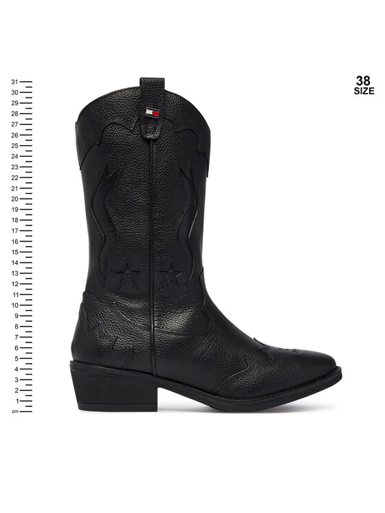 Tommy Hilfiger Kowbojki Tommy Hilfiger T3A6-35193-0036 Czarny