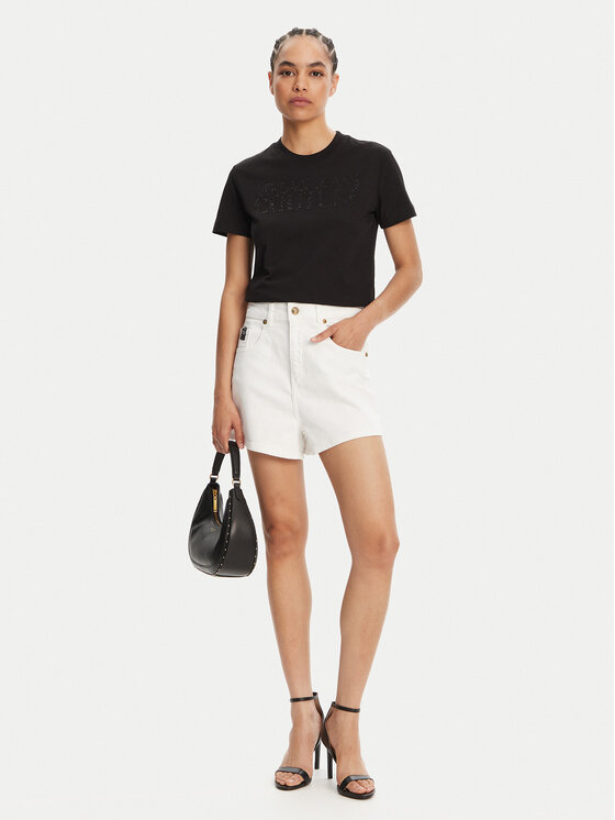 Versace Jeans Couture Versace Jeans Couture Футболка 78HAHS04 Чорний Regular Fit