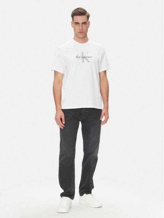 Calvin Klein Jeans Calvin Klein Jeans Marškinėliai Hero Monologo LV04RB862G Balta Regular Fit