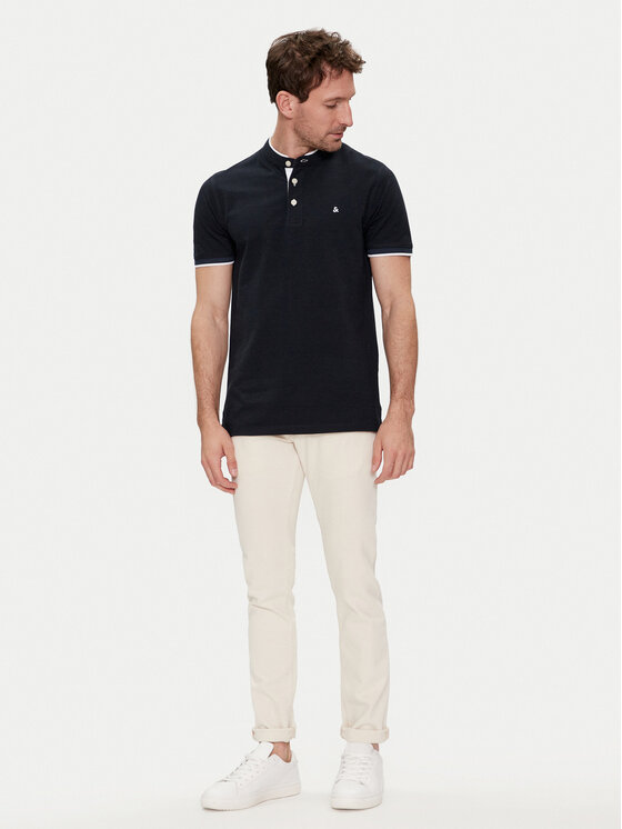 Jack & Jones Jack & Jones Поло Paulos 12199711 Cиній Slim Fit
