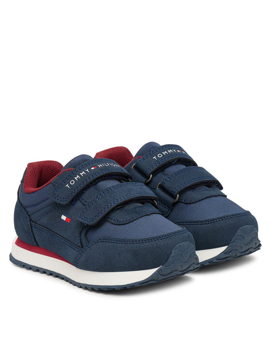Tommy Hilfiger Сникърси Tommy Hilfiger Low Cut Velcro Sneaker T1X9-35253-1960 M Тъмносин
