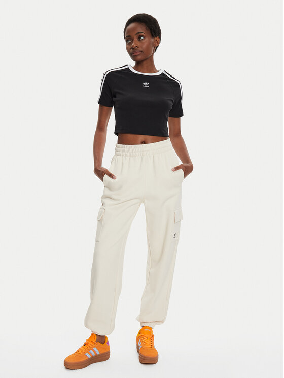 adidas adidas Футболка 3-Stripes Baby IU2532 Чорний Slim Fit