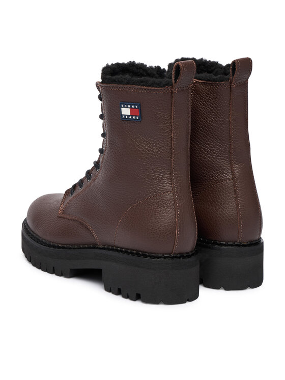 Tommy Jeans Turistická obuv Tommy Jeans Tjw Urban Laceup Boot Wl EN0EN02906 Hnědá