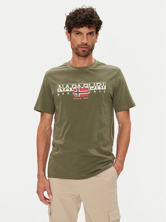 Napapijri Napapijri Camiseta S-Aylmer NP0A4HTO Verde Regular Fit