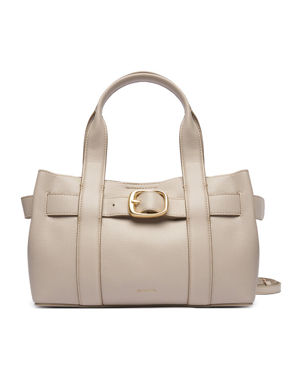 Calvin Klein Τσάντα Calvin Klein Buckle Mini Tote With Strap LV04F3295G Μπεζ