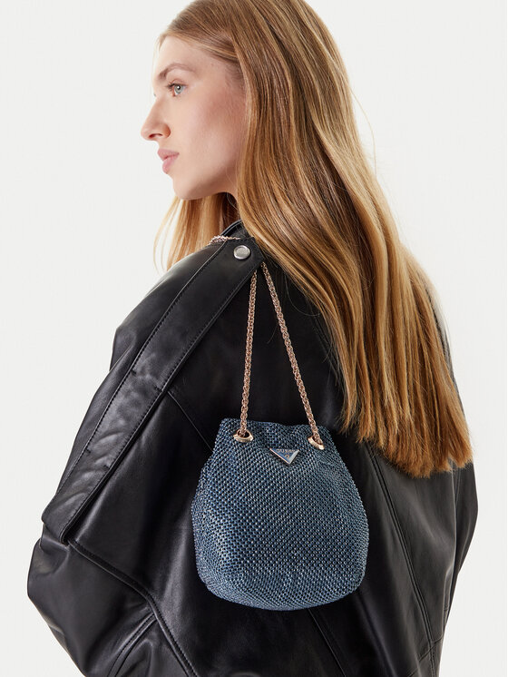 Guess Kabelka Guess Zalina Mini HWRP93 50750 Tmavomodrá