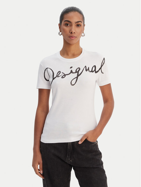 Desigual Desigual Camiseta 26SWTK07 Blanco Regular Fit