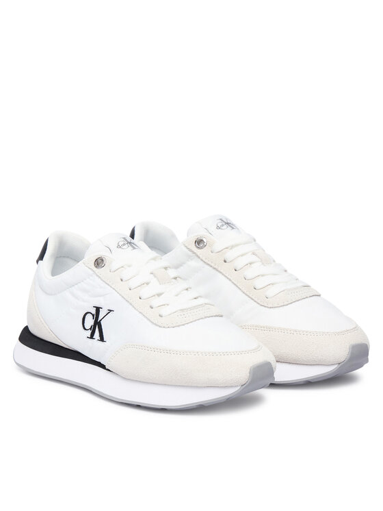 Calvin Klein Laisvalaikio batai Calvin Klein Retro Runner Ess Mix Mat Wmn YW0YW01990 Balta