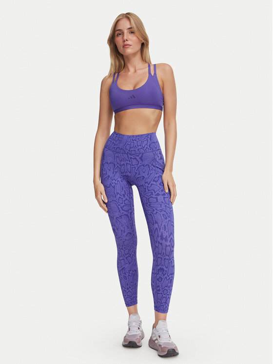 adidas adidas Αθλητικό σουτιέν Optime Workout Strappy Light Support Bra KS6041 Μωβ