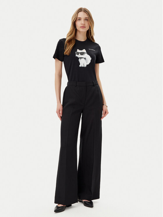 KARL LAGERFELD KARL LAGERFELD Póló A2W17119 Fekete Regular Fit
