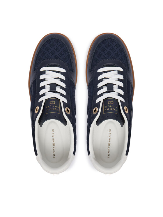 Tommy Hilfiger Сникърси Tommy Hilfiger Th Tribeca Sneaker Monogram FW0FW09691 Тъмносин