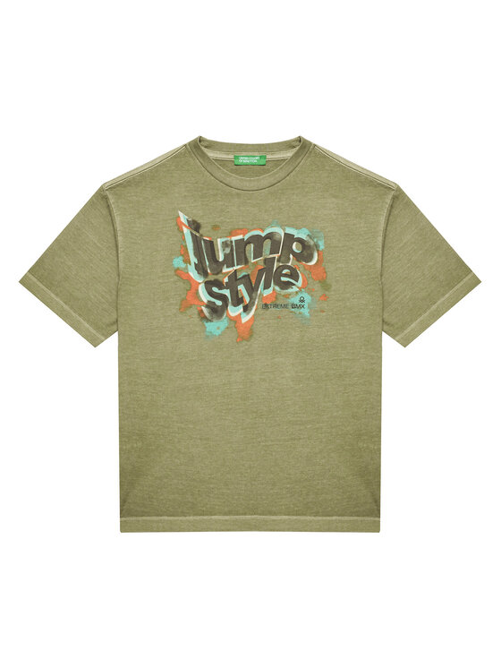 United Colors Of Benetton United Colors Of Benetton Футболка 3PCMC10N7 Зелений Regular Fit