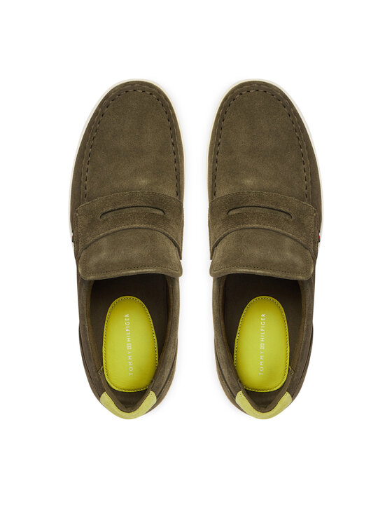 Tommy Hilfiger Halbschuhe Tommy Hilfiger Modern Light Hybrid Suede LoaferFM0FM05786 Grün