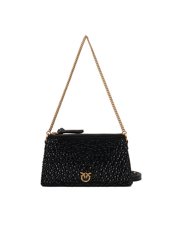 PINKO Soma PINKO Double Mini Pelle Ai 25-26 PLTT 105359 A2WF Melns