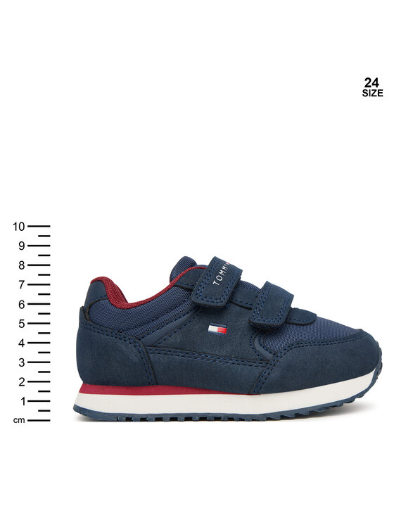 Tommy Hilfiger Superge Tommy Hilfiger Low Cut Velcro Sneaker T1X9-35253-1960 M Mornarsko modra