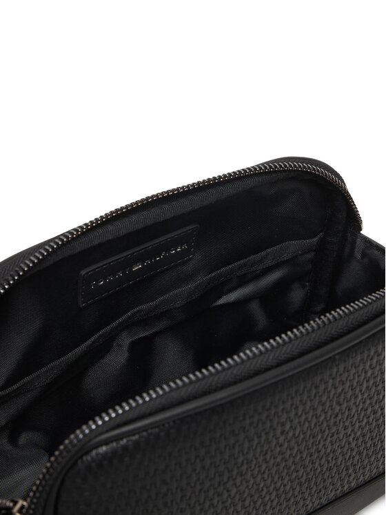 Tommy Hilfiger Kosmetyczka Tommy Hilfiger Metal Logo Woven Washbag AM0AM14098 Czarny