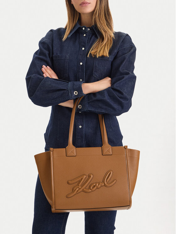 KARL LAGERFELD Kabelka KARL LAGERFELD A4W30258 Hnedá