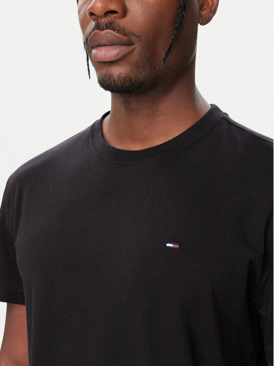 Tommy Jeans Tommy Jeans T-shirt Tjm Reg Sflag Ss Tee Ext DM0DM22504 Nero Regular Fit