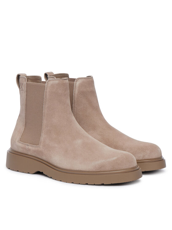 Calvin Klein Sztyblety Calvin Klein Combat Ess Chelsea Boot Su YM0YM01372 Brązowy