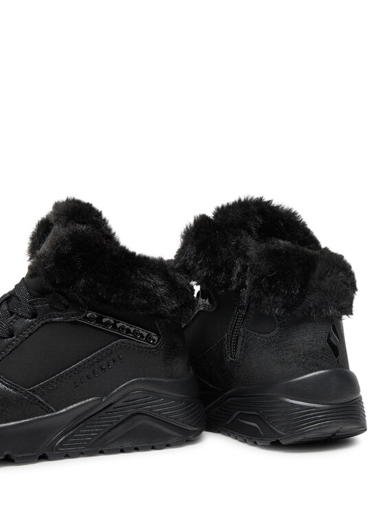 Skechers Īsie zābaki Skechers Uno Lite - Comfurt Collar 310396L/BBK Melns