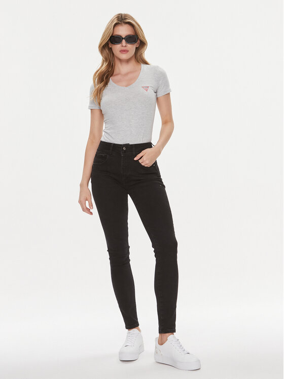 Guess Guess Majica W2YI45 J1314 Siva Slim Fit