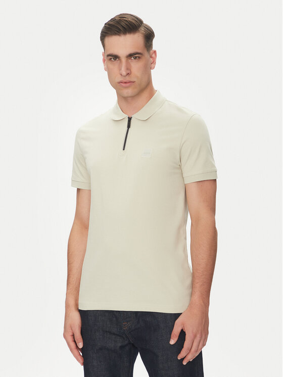 BOSS BOSS Поло Passerzip 50537507 Бежевий Slim Fit