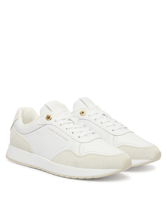 Tommy Hilfiger Sneakers Tommy Hilfiger Monogram Mix Material Runner FW0FW09267 Bianco