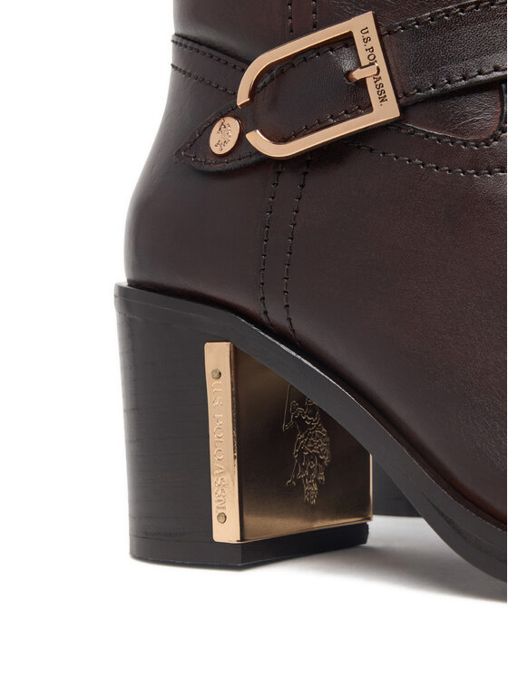 U.S. Polo Assn. Botki U.S. Polo Assn. EO-EMPOR002W/GL1 Brązowy ciemny