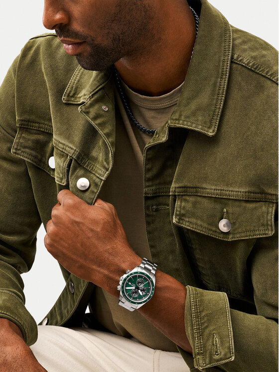 Fossil Pulkstenis Fossil Autocross FS6127 Sudraba