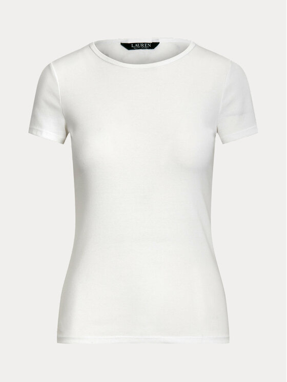 LAUREN RALPH LAUREN Lauren Ralph Lauren Футболка 200655374002 Білий Slim Fit