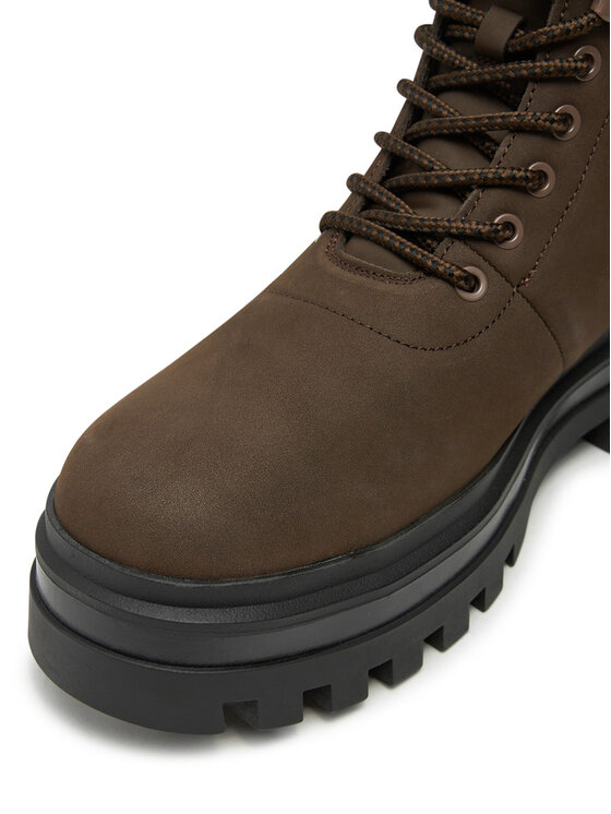 Calvin Klein Jeans Pohodni čevlji Calvin Klein Jeans Lugged Laceup Boot Oxf Hiking Nb YM0YM01076 Rjava
