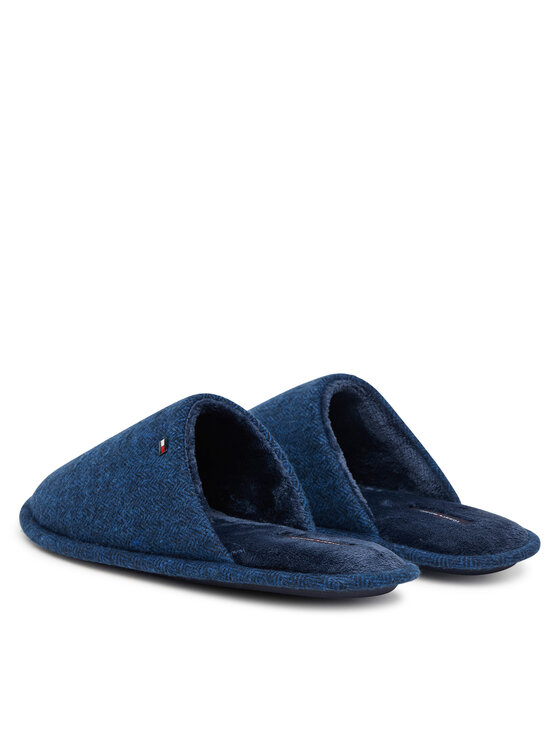 Tommy Hilfiger Пантофи Tommy Hilfiger Hilfiger Herringbone House Shoe FM0FM06018 Тъмносин