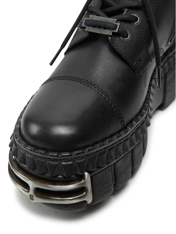 NEW ROCK Šņorzābaki NEW ROCK M-WALL083CCT-S9 Melns