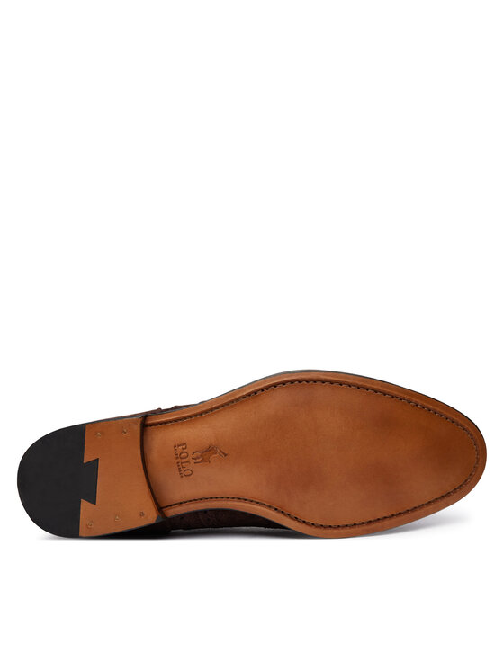 Polo Ralph Lauren Pantofi Polo Ralph Lauren Owen Wingtip 811P15884001 Maro închis
