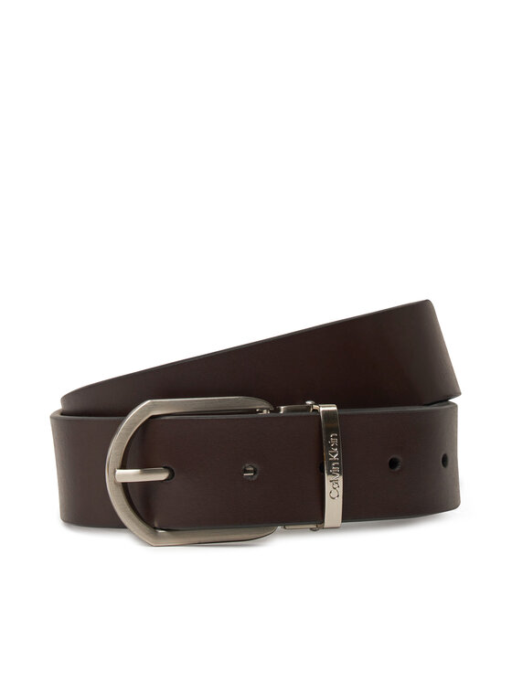 Calvin Klein Pánsky opasok Calvin Klein Adj Casual Round 35Mm K50K512838 Hnedá