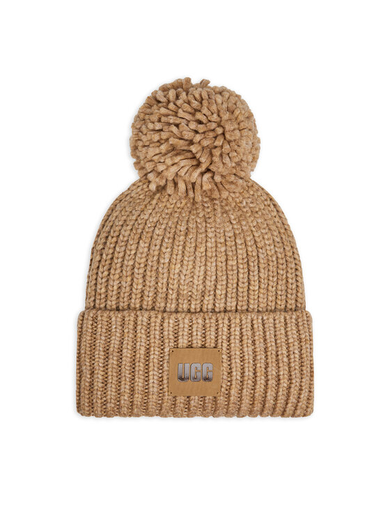 Ugg Berretto Ugg Chunky Rib Knit Beanie W Pom 20165 Beige