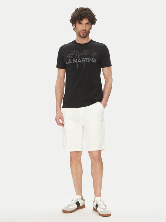 La Martina La Martina Футболка Andy MAR311 JS324 Чорний Regular Fit