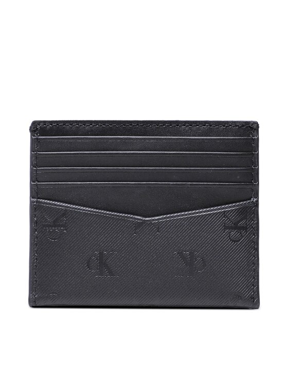 Calvin Klein Jeans Pouzdro na kreditní karty Calvin Klein Jeans Monogram Soft Cardcase 10Cc Aop K50K510434 Černá